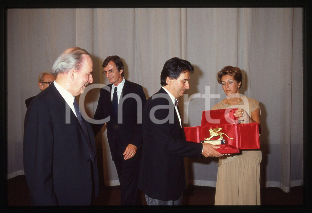 Fotografia d epoca originale 35mm vintage slide 1983 VENEZIA  Ingmar BERGMAN LEONE D ORO alla Carriera 10 1