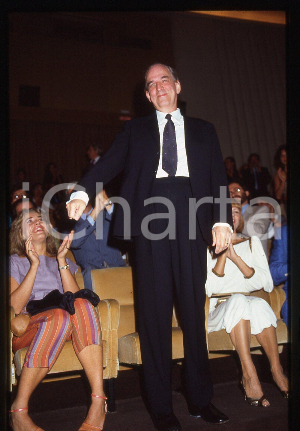 Fotografia d epoca originale 35mm vintage slide 1983 Festival VENEZIA  Ingmar BERGMAN e Ewa FROLING 1
