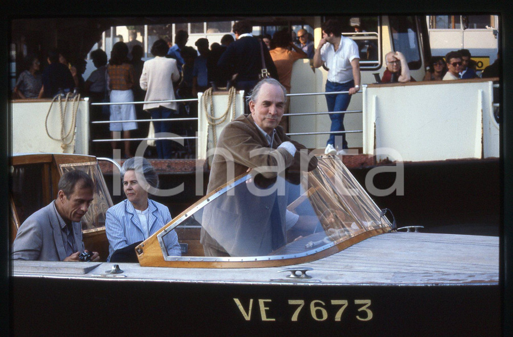Fotografia d epoca originale 35mm vintage slide 1983 Festival VENEZIA  Ingmar BERGMAN e Ingrid VON ROSEN 15 1