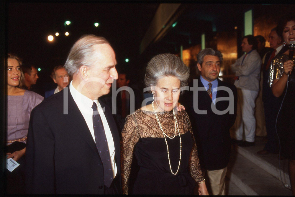 Fotografia d epoca originale 35mm vintage slide 1983 Festival di VENEZIA Ingmar BERGMAN e Ingrid VON ROSEN 1