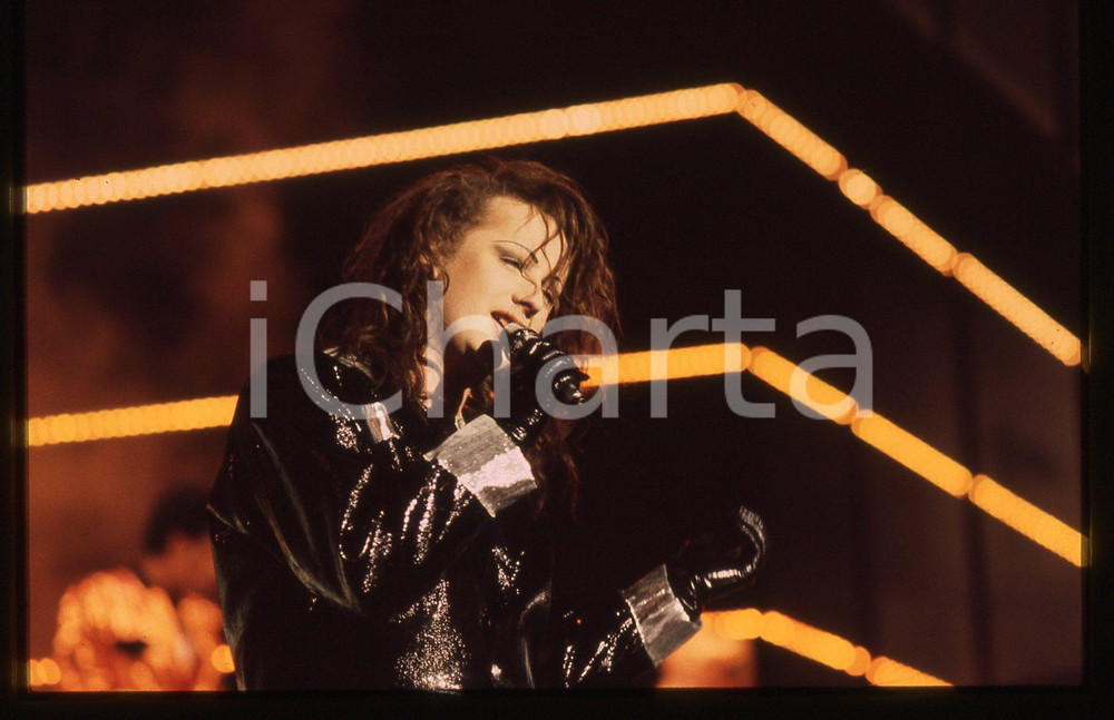 Fotografia d epoca originale 35mm vintage slide 1984 Festival SANREMO Boy GEORGE CULTURE CLUB in VICTIMS 11 1