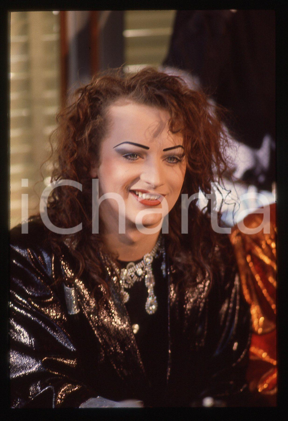 Fotografia d epoca originale 35mm vintage slide 1984 SANREMO  Boy GEORGE al Festival della Canzone 2 1