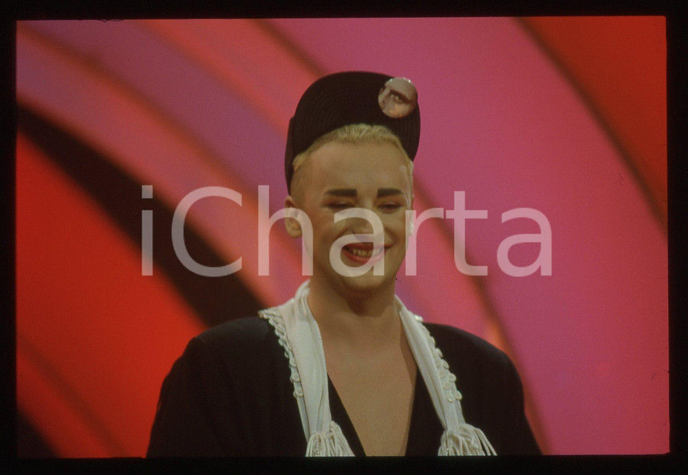 Fotografia d epoca originale 35mm vintage slide 1987 SAINT VINCENT ESTATE Boy GORGE in KEEP IN MY MIND 2 1