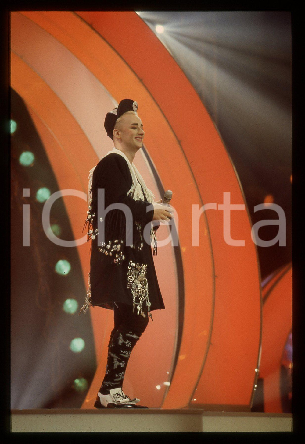 Fotografia d epoca originale 35mm vintage slide 1987 SAINT VINCENT ESTATE Boy GORGE in KEEP IN MY MIND 3 1