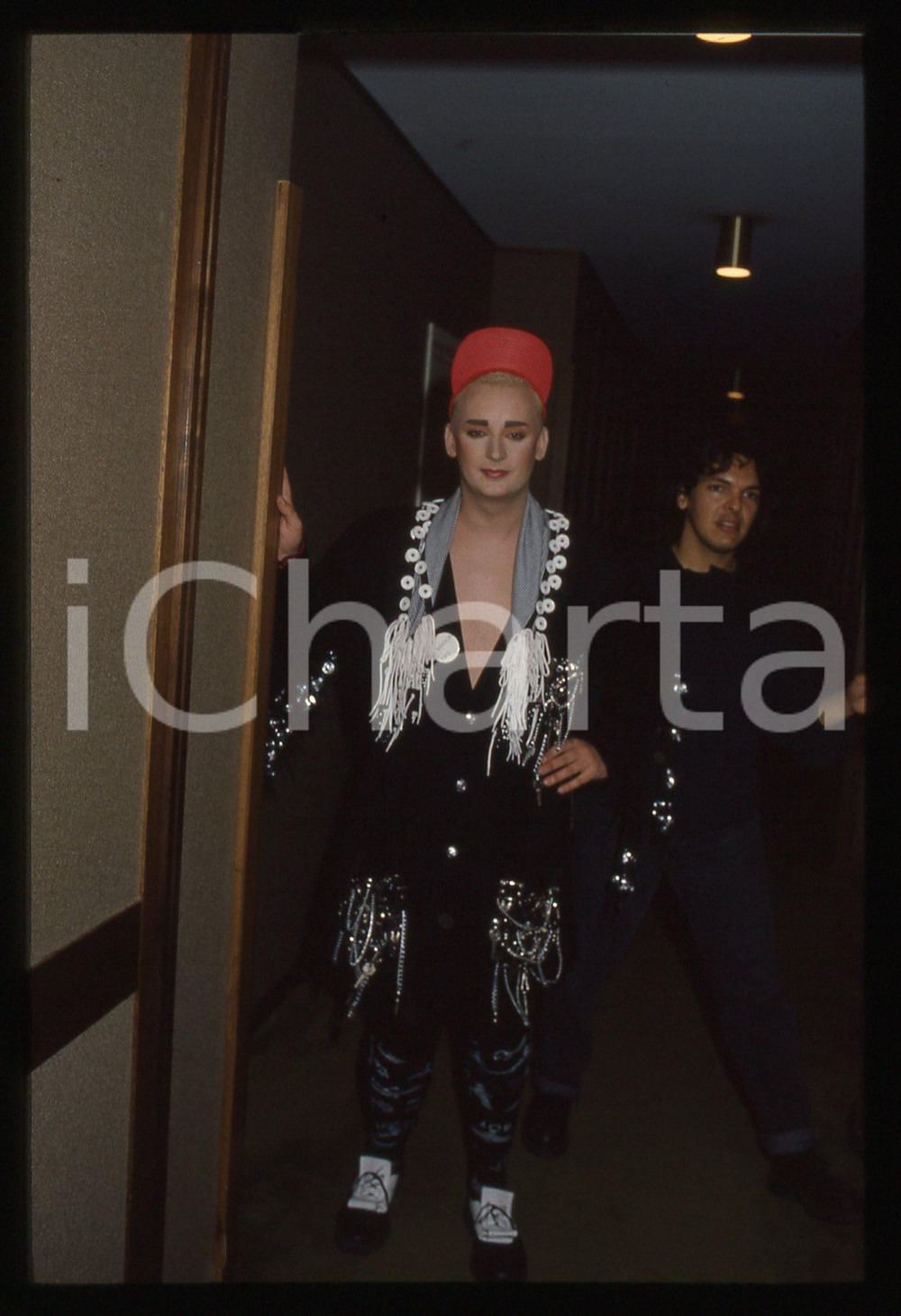 Fotografia d epoca originale 35mm vintage slide 1987 SAINT VINCENT Boy GEORGE a Un disco per l Estate 2 1