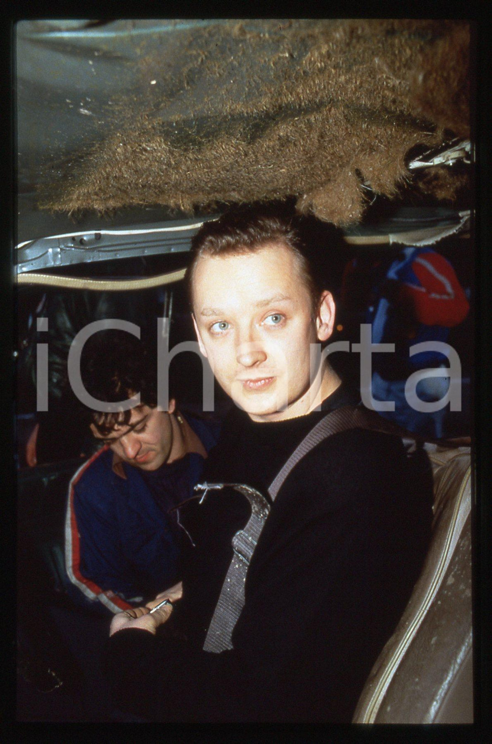 Fotografia d'epoca originale 35mm vintage slide* 1990ca MUSICA Boy GEORGE durante DEMOLITION DERBY (2) 1