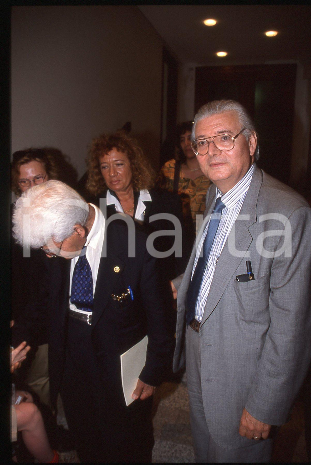 Fotografia d'epoca originale 35mm vintage slide* 1998 MILANO CARIPLO Giuseppe DI BELLA e Cristiana MUSCARDINI 1