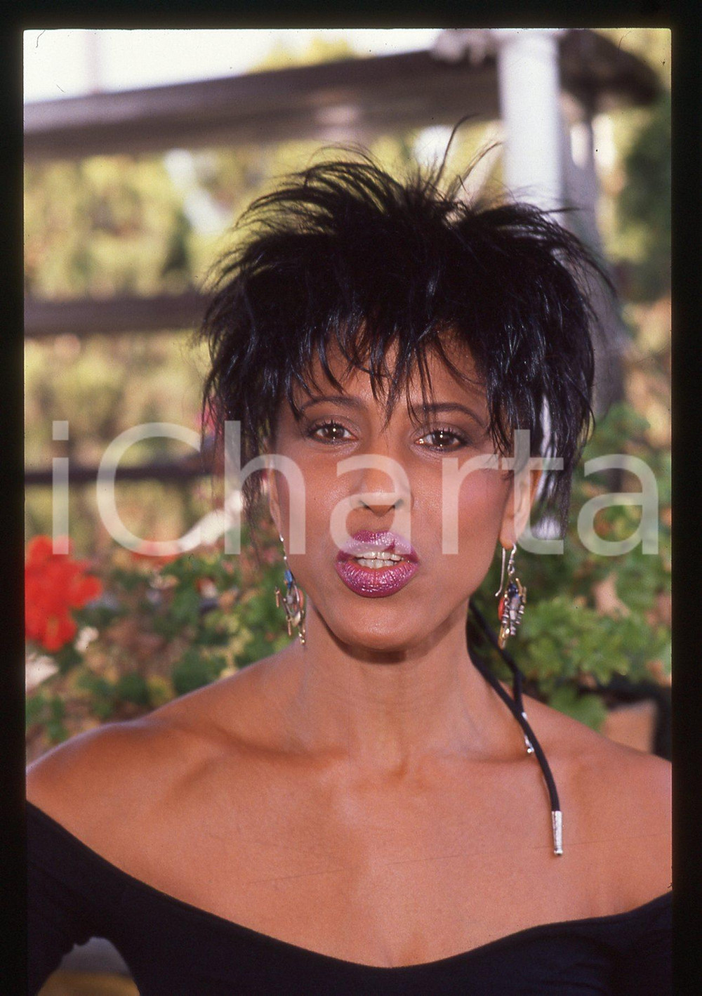 35mm vintage slide* 1990ca MILANO Terrazza MARTINI Nona HENDRYX Ritratto (6)