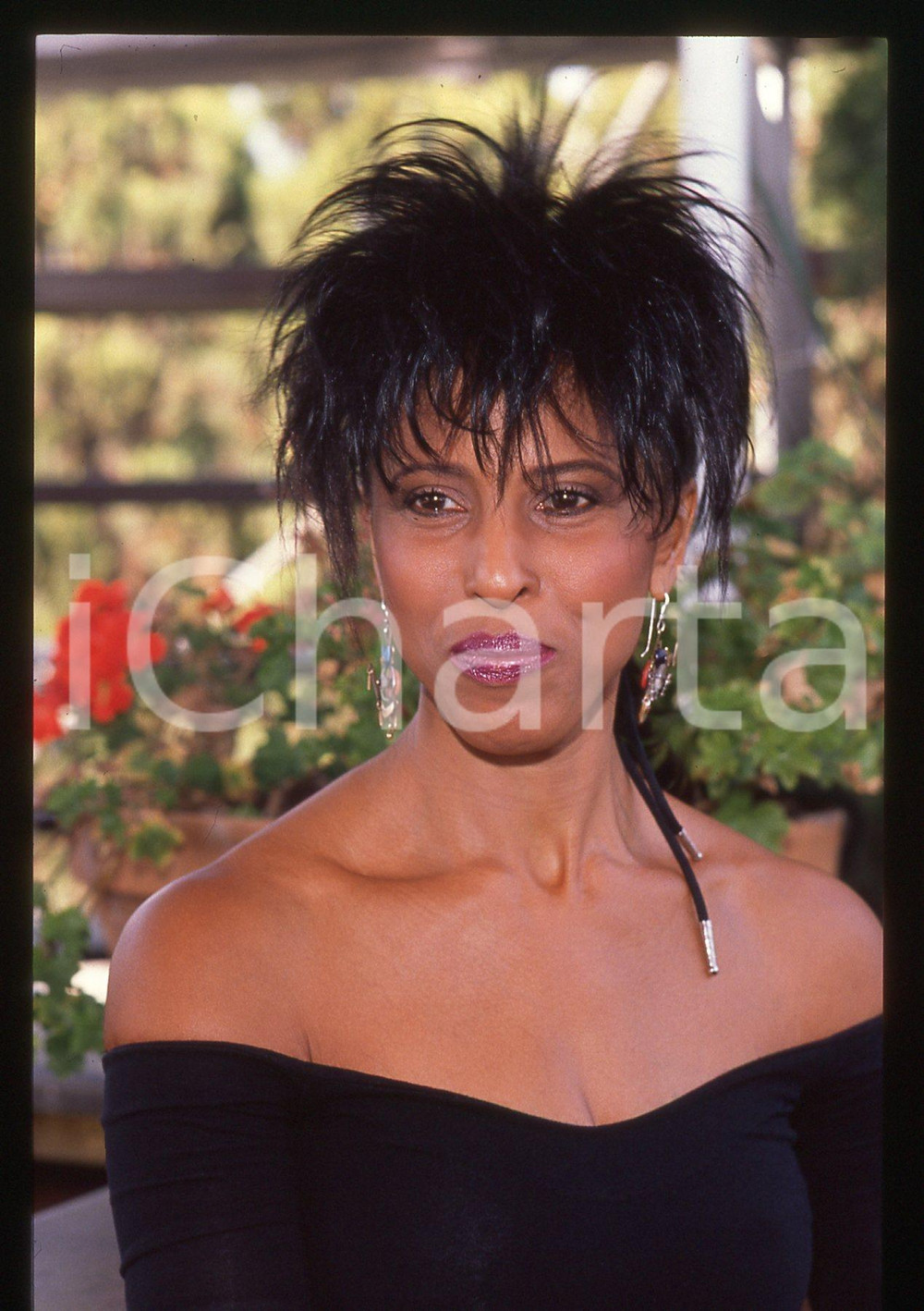 35mm vintage slide* 1990ca MILANO Terrazza MARTINI Nona HENDRYX Ritratto (20)