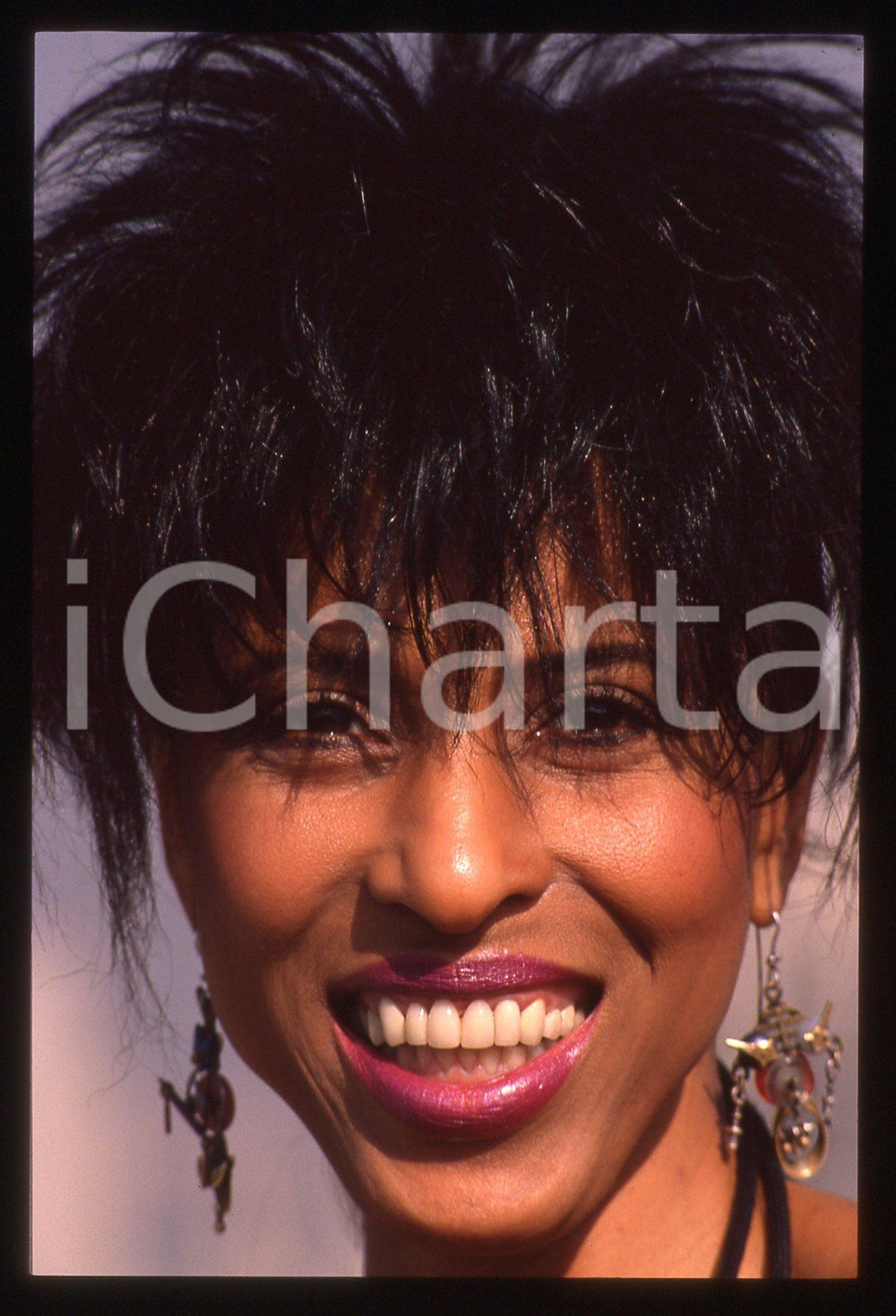 35mm vintage slide* 1990ca MILANO Terrazza MARTINI Nona HENDRYX Ritratto (23)