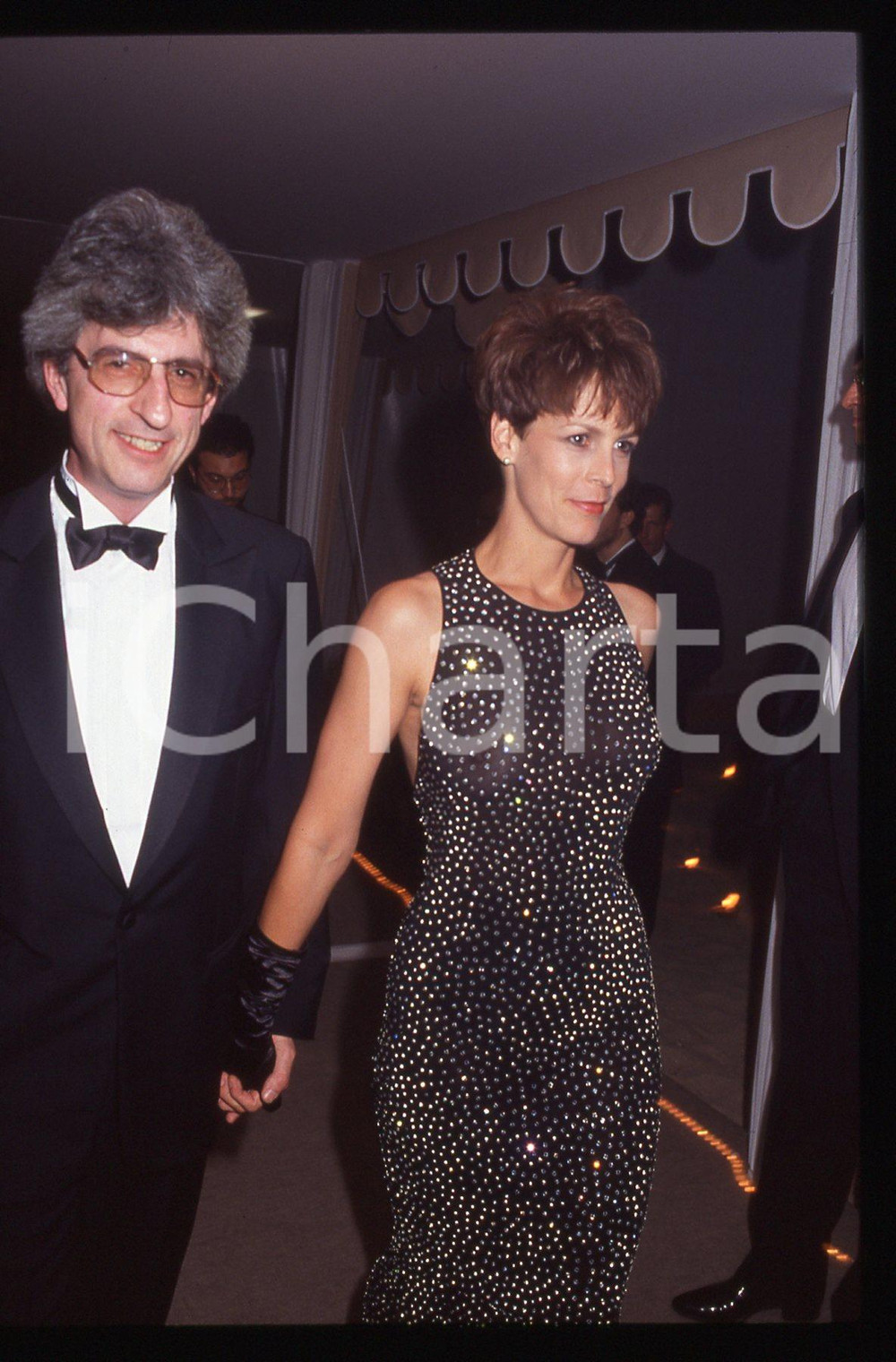 35mm vintage slide* 1992 Festival di CANNES Jamie LEE CURTIS e René CLEITMAN *4