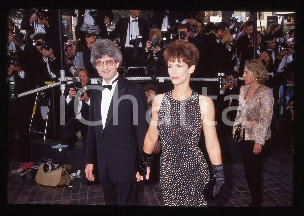 35mm vintage slide* 1992 Festival di CANNES Jamie LEE CURTIS e René CLEITMAN *5