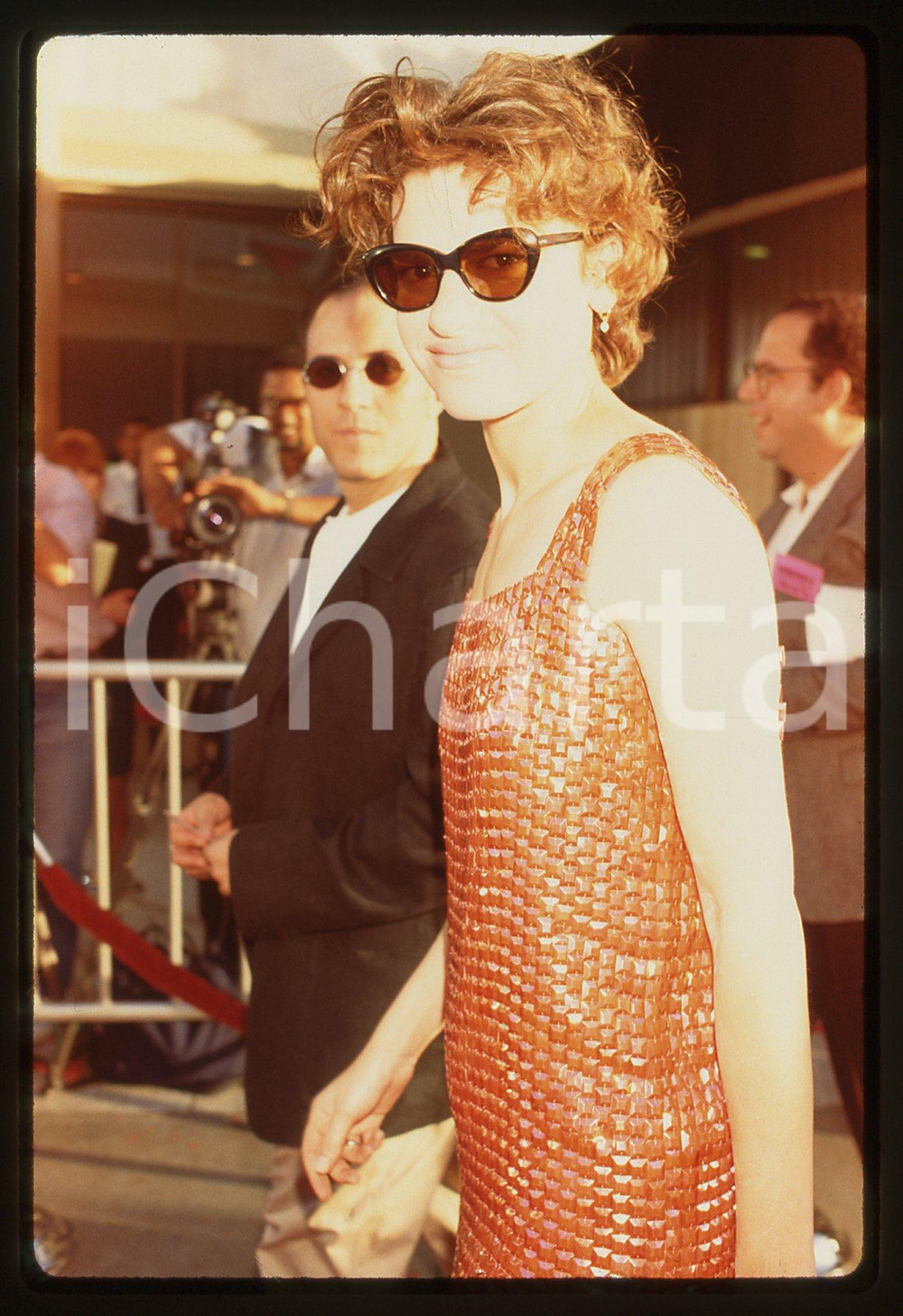 35mm vintage slide* 1990 CINEMA Sandra BERNHARD ritratta sul red carpet (2)