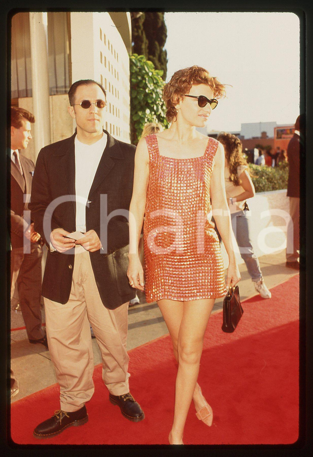 35mm vintage slide* 1990 CINEMA Sandra BERNHARD ritratta sul red carpet (4)