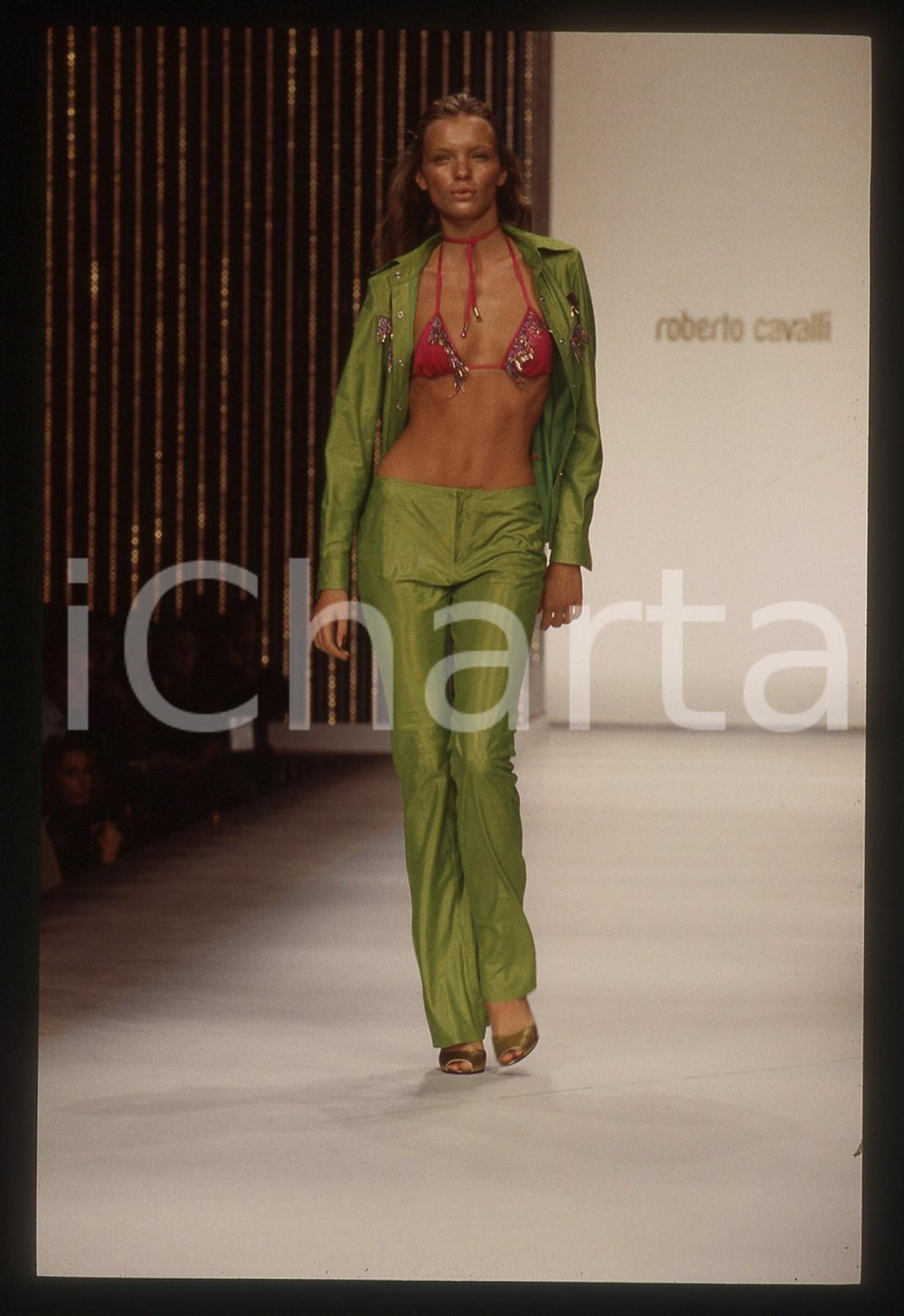 35mm vintage slide* 1998 MODA Esther CANADAS sfila per ROBERTO CAVALLI