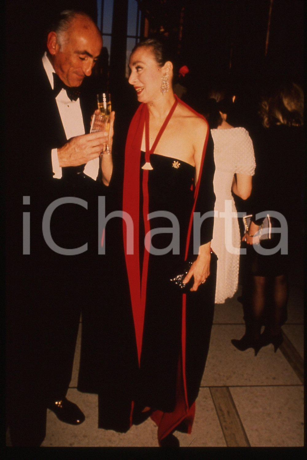 35mm vintage slide* 1990ca CINEMA Rita GAM e Thomas GUINZBURG ad un evento