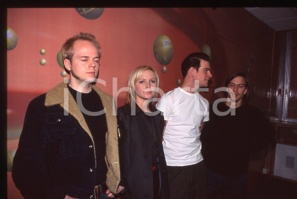 Fotografia d epoca originale 35mm vintage slide 1998 MTV THE CARDIGANS Lars Olof JOHANSSON Peter SVENSSON 1
