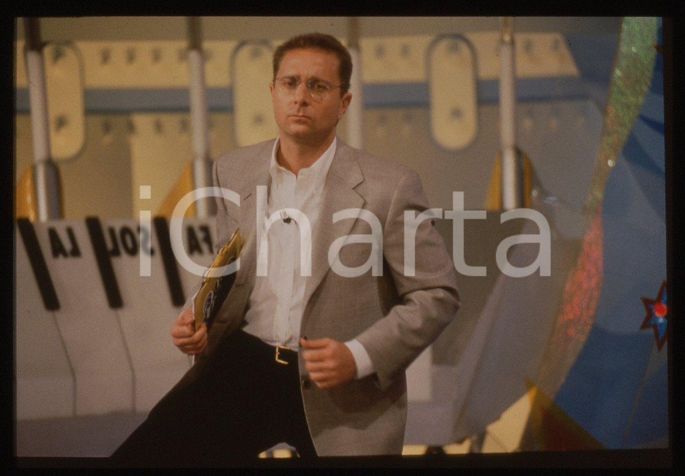 35mm vintage slide* 1996 CANALE 5 Paolo BONOLIS conduce TIRA & MOLLA (3)