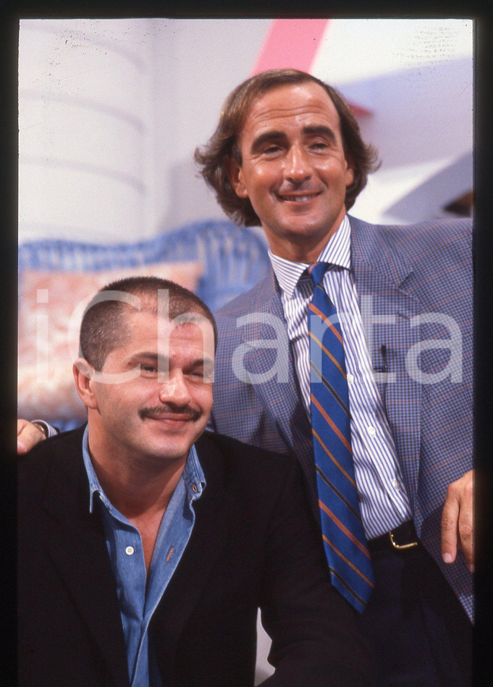 35mm vintage slide* 1990ca ITALIA COSTUME Franco MOSCHINO e Gianfranco AGUS