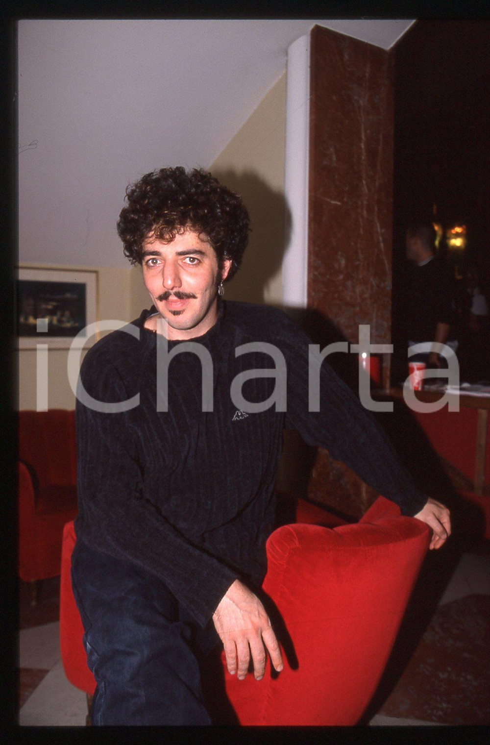 35mm vintage slide* 1995ca ITALIA MUSICA Max GAZZE' Ritratto del cantante (23)