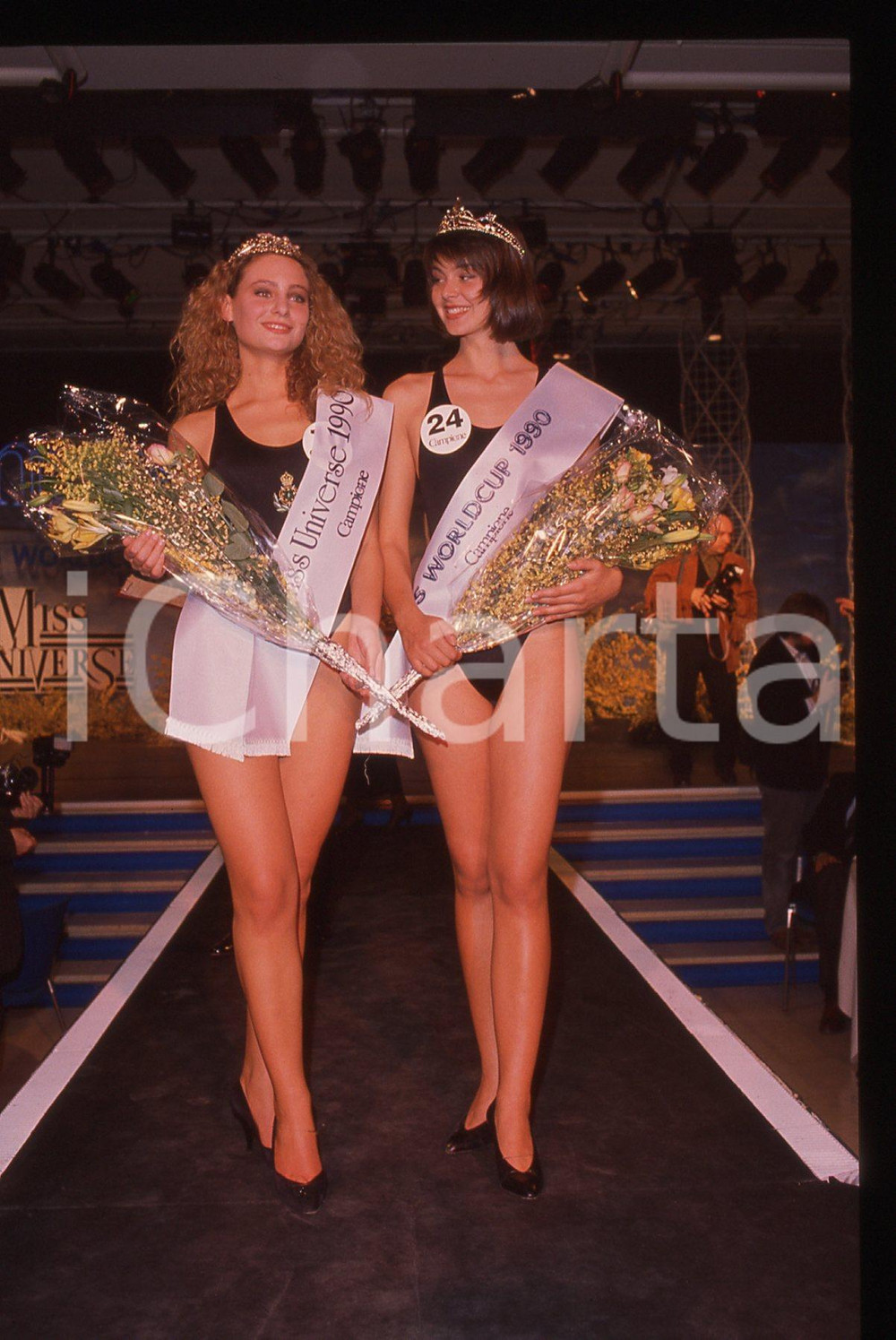 35mm vintage slide*1990 CAMPIONE D'ITALIA Annamaria MALIPIERO Georgia SALVATICI*