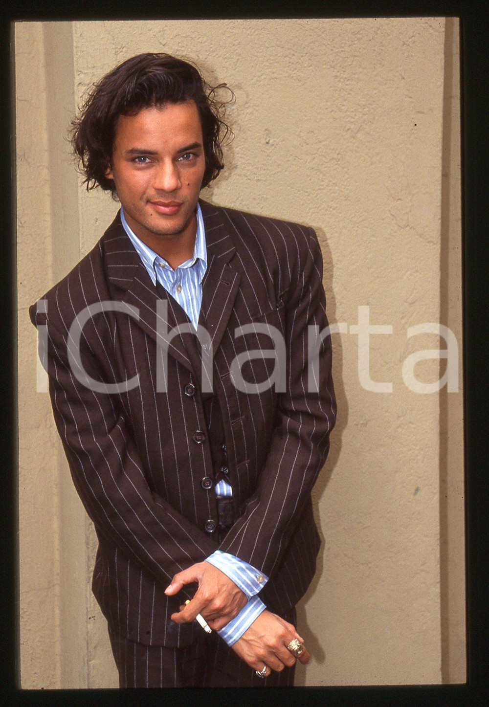35mm vintage slide* 1990ca ITALIA MUSICA Nick KAMEN Ritratto con sigaretta