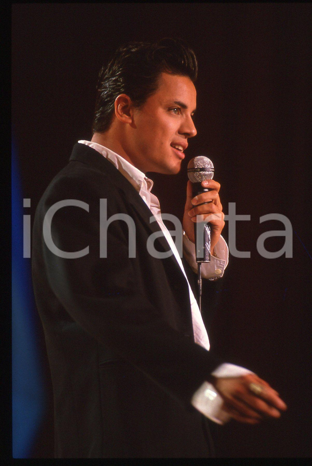 35mm vintage slide* 1988 ARENA DI VERONA Nick KAMEN durante il FESTIVALBAR (2)