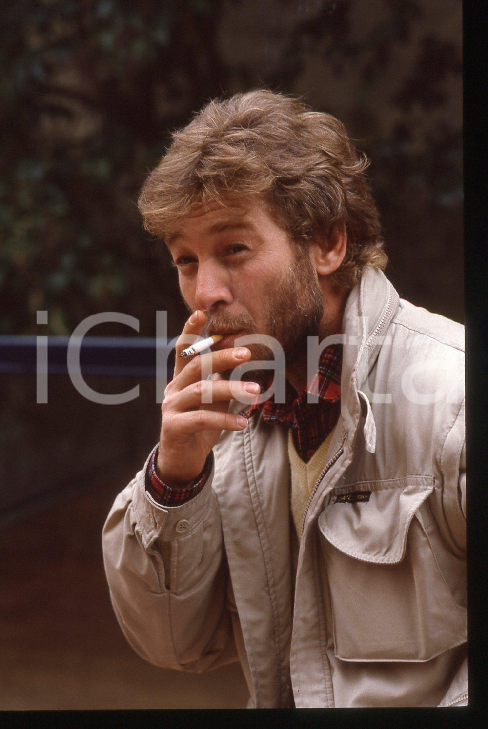 35mm vintage slide* 1985ca ITALIA CINEMA Christian FREMONT fuma una sigaretta 10
