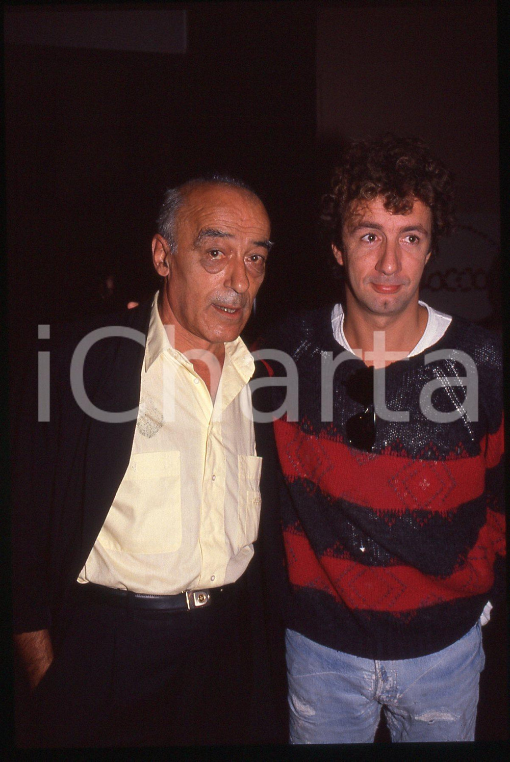 35mm vintage slide* 1990ca ITALIA CINEMA Francesco NUTI e Novello NOVELLI