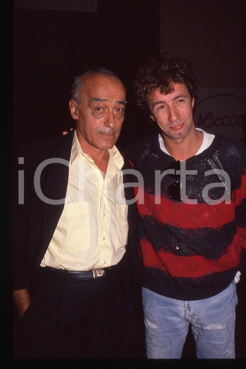 35mm vintage slide* 1990ca ITALIA CINEMA Francesco NUTI e Novello NOVELLI (3)