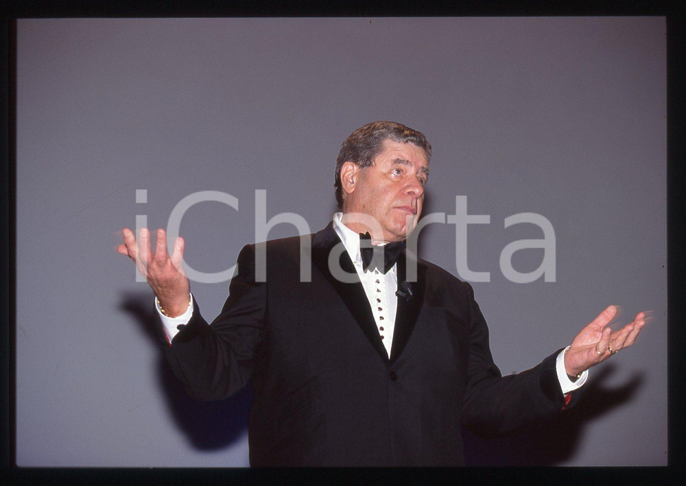 35mm vintage slide* 1999 FESTIVAL di VENEZIA Jerry LEWIS Discorso dell'attore *9