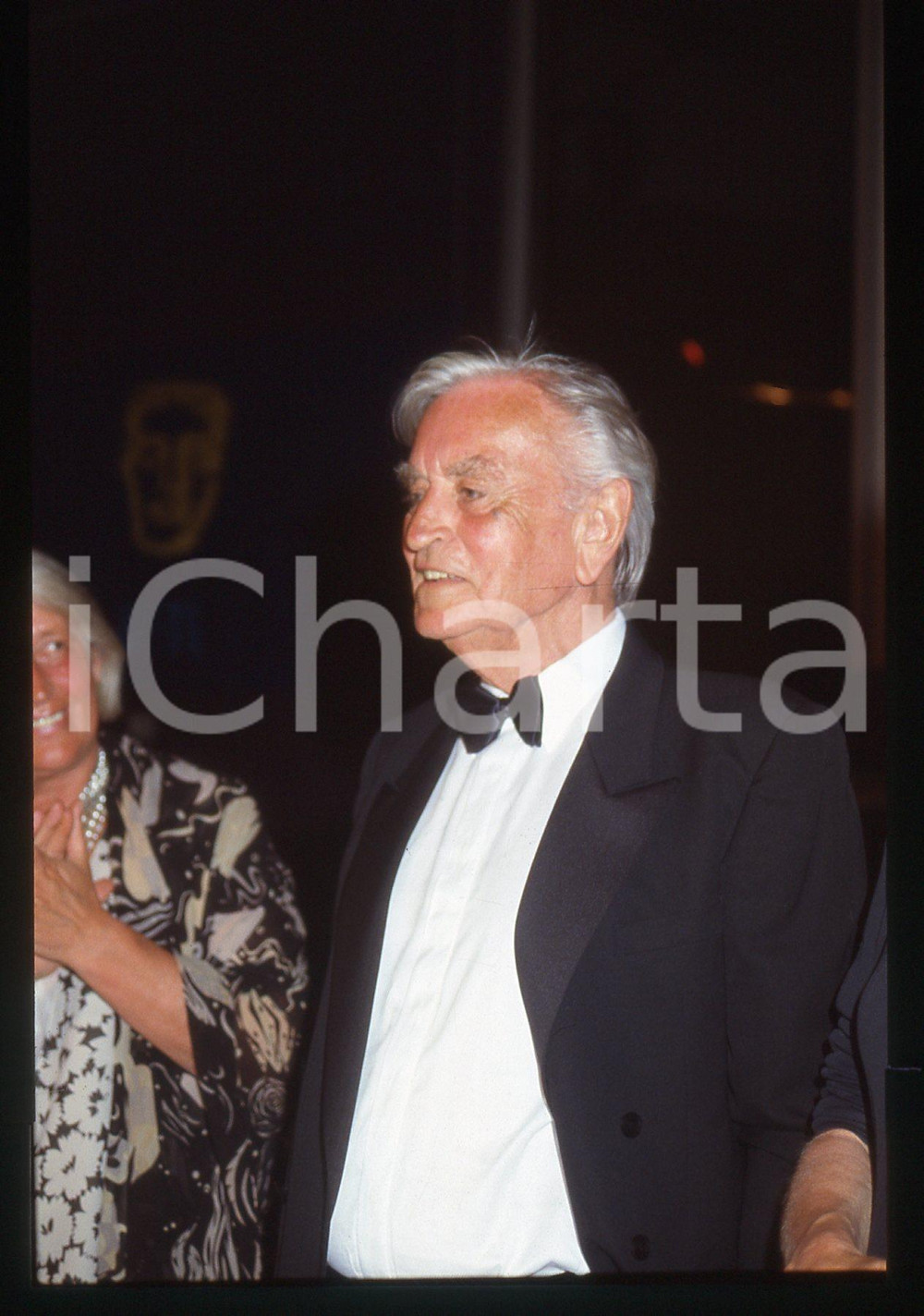35mm vintage slide* 1989 Festival di CANNES David LEAN ad una cena di gala (6)