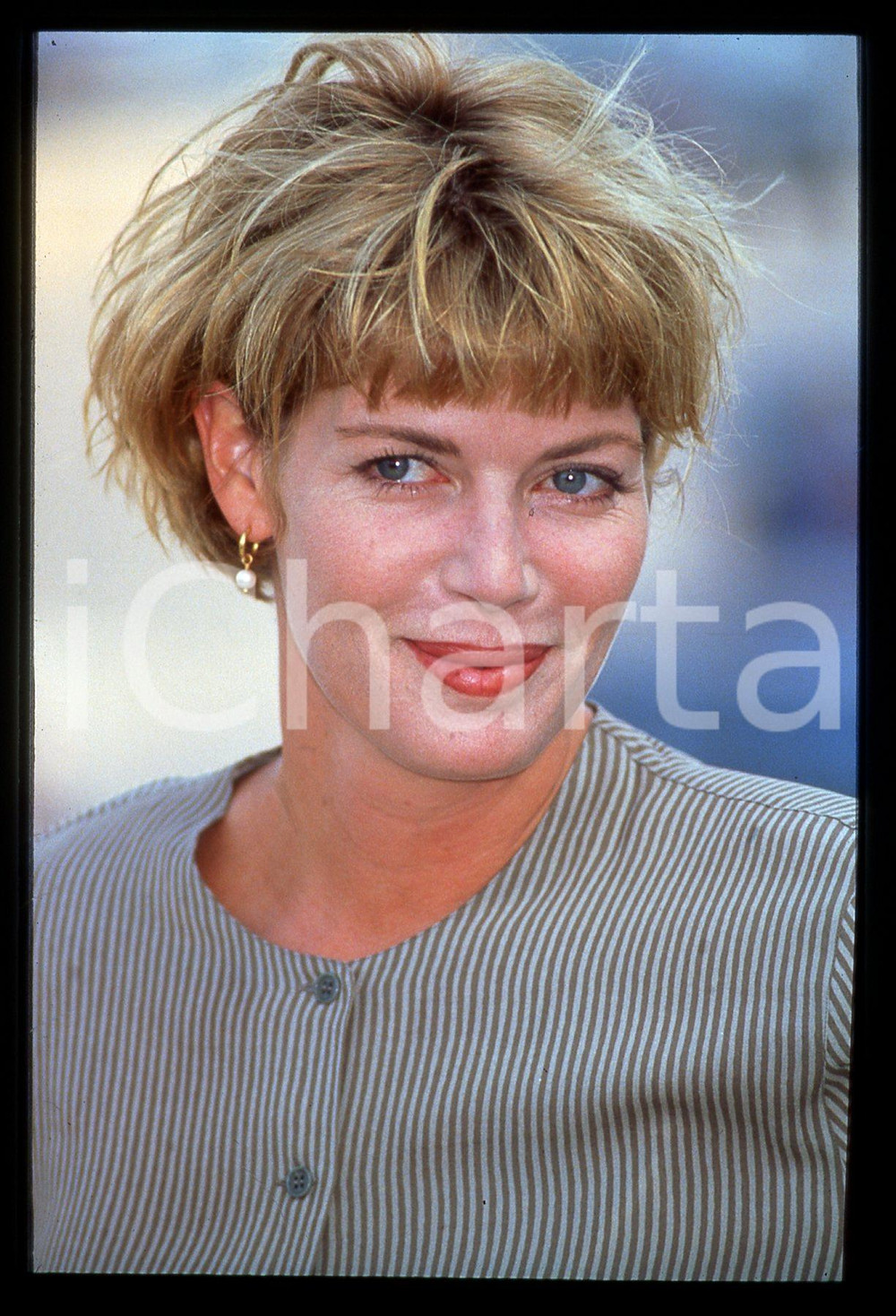 35mm vintage slide* 1991 Festival di DEAUVILLE Kelly MCGILLIS Ritratto attrice *