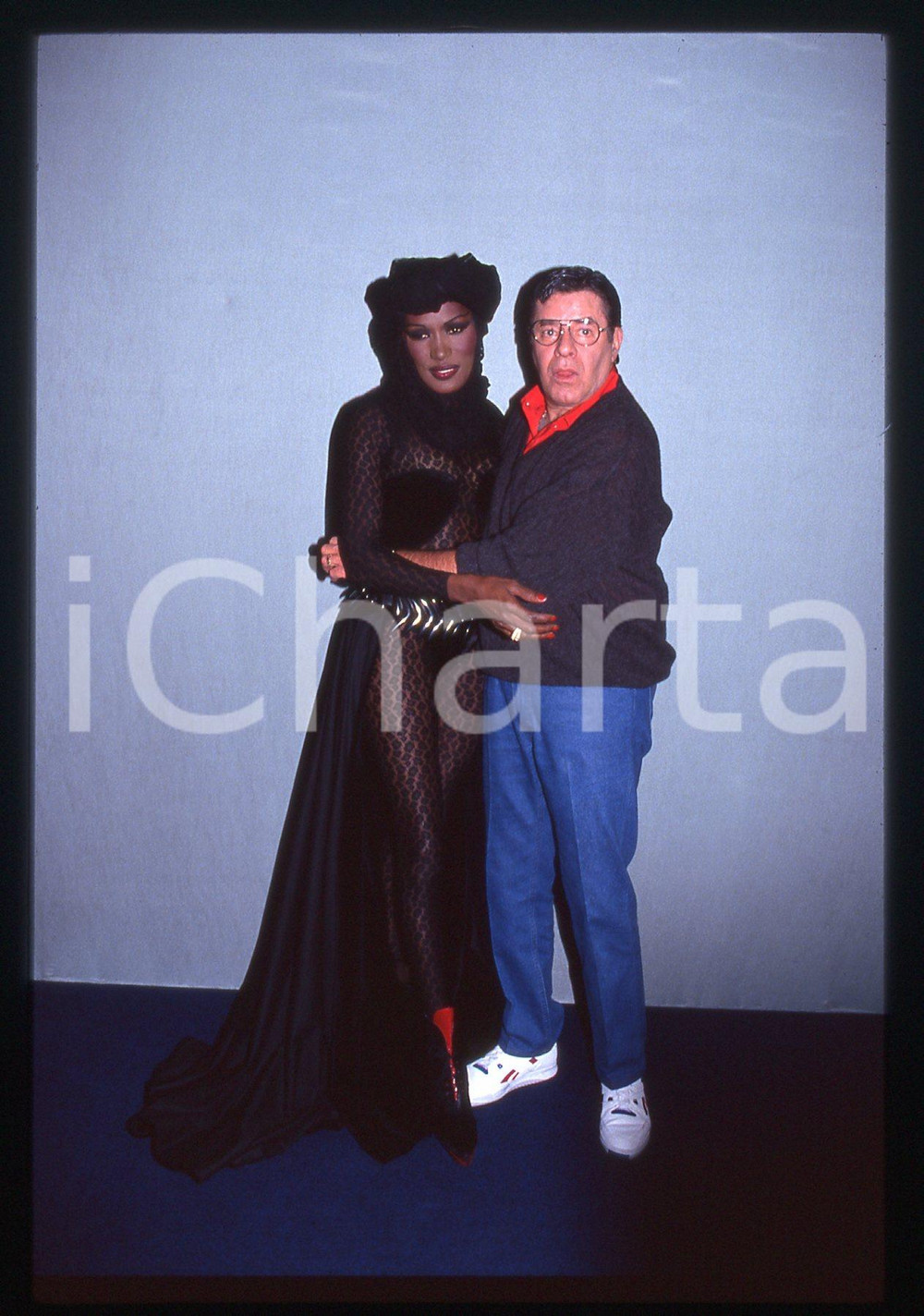 35mm vintage slide* 1993 CANALE 5 Jerry LEWIS Grace JONES - GRAN GALA' MUSICA