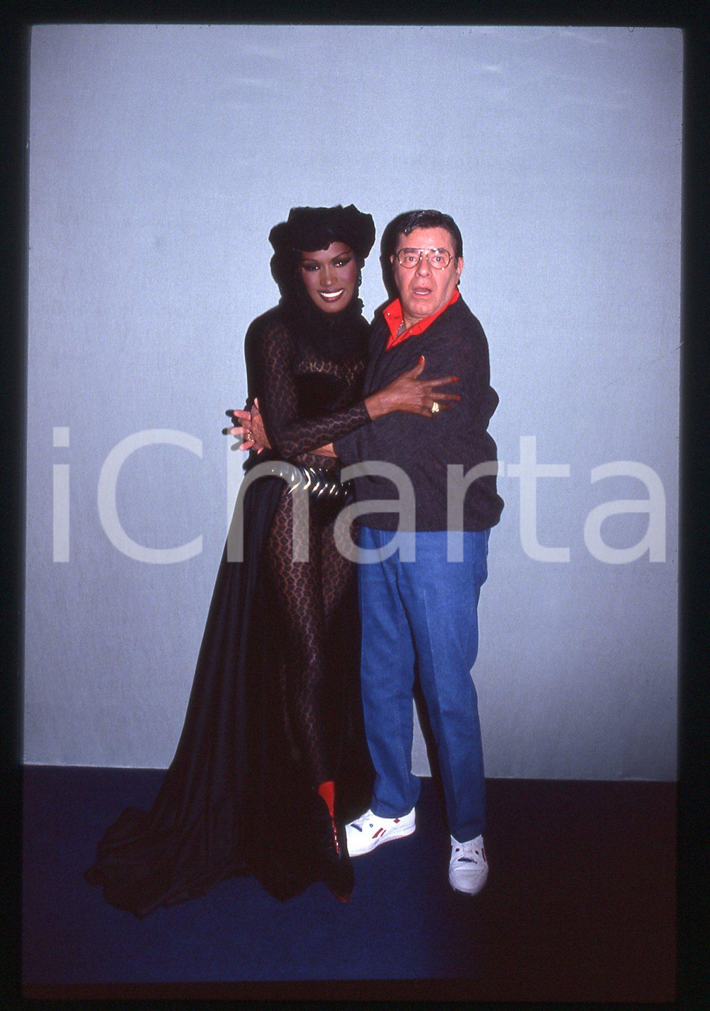 35mm vintage slide* 1993 CANALE 5 Jerry LEWIS Grace JONES - GRAN GALA' MUSICA *5