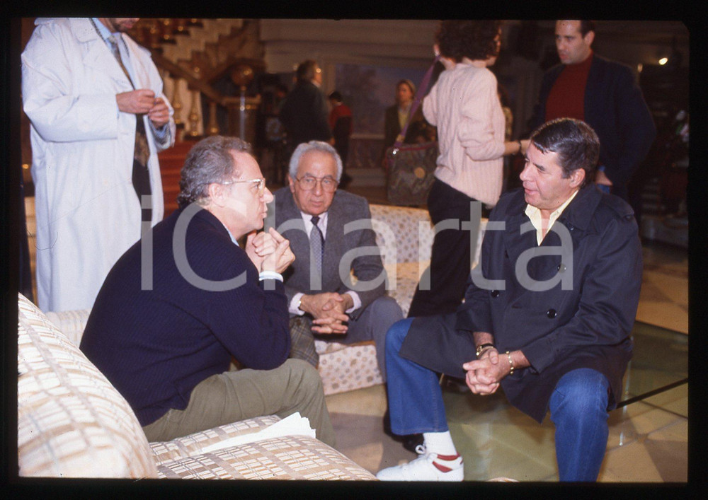35mm vintage slide* 1991 RAI 1 Jerry LEWIS e Johnny DORELLI a FANTASTICO 12
