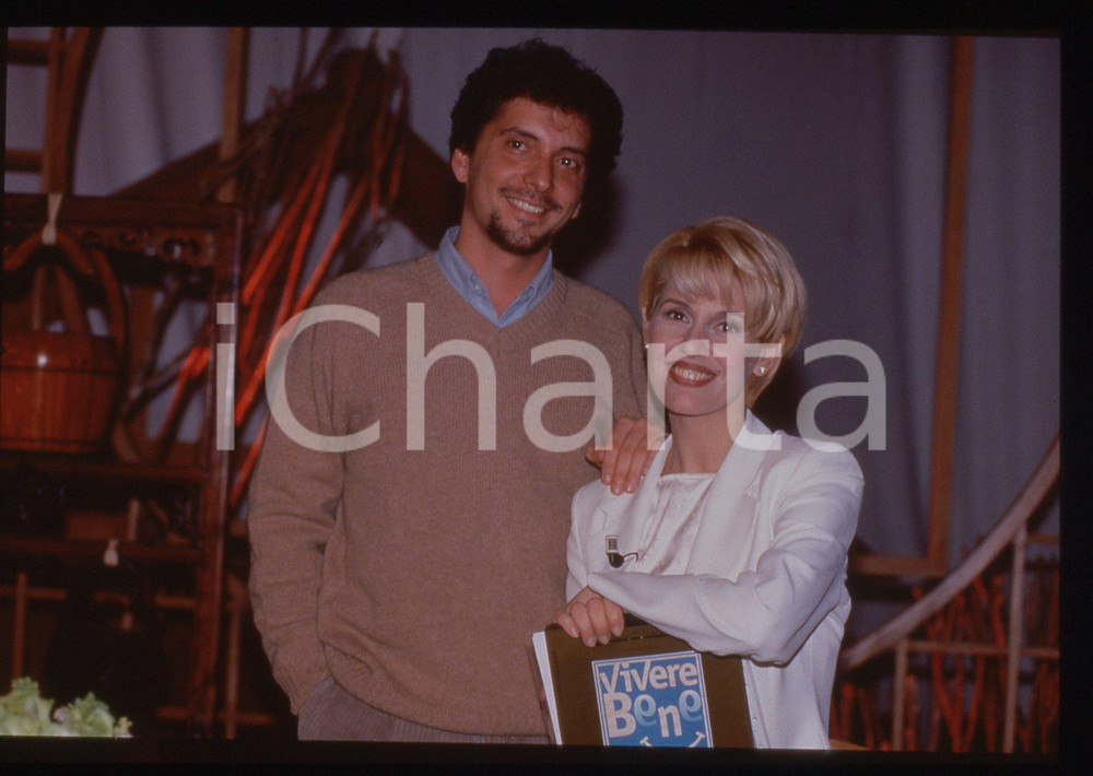 35mm vintage slide* 1998 CANALE 5 Maria Teresa RUTA Stefano MIGNUCCI VIVERE BENE