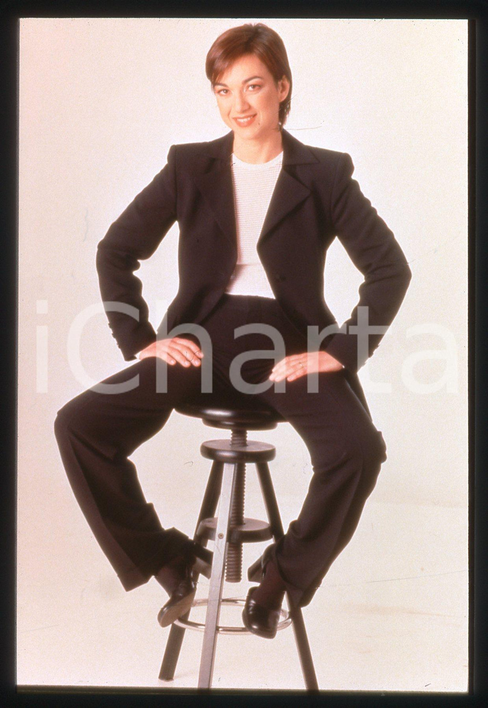 35mm vintage slide* 1998 ITALIA 1 Daria BIGNARDI conduttrice di TEMPI MODERNI *4