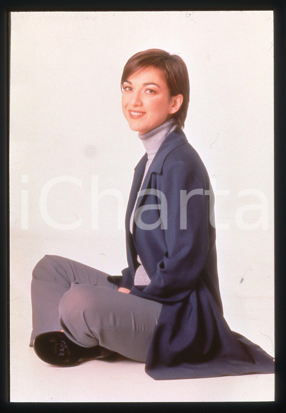 35mm vintage slide* 1998 ITALIA 1 Daria BIGNARDI conduttrice di TEMPI MODERNI *5