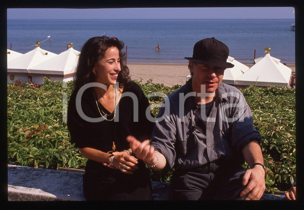 35mm vintage slide* 1989 LIDO di VENEZIA Maggie WHEELER e Henry JAGLOM 