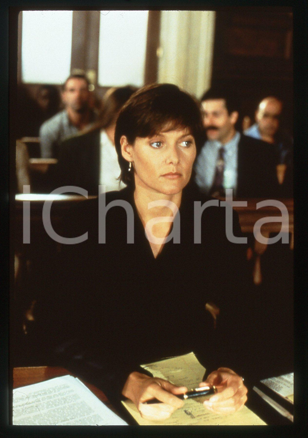 35mm vintage slide* 1995ca LAW & ORDER Carey LOWELL in una scena della serie tv