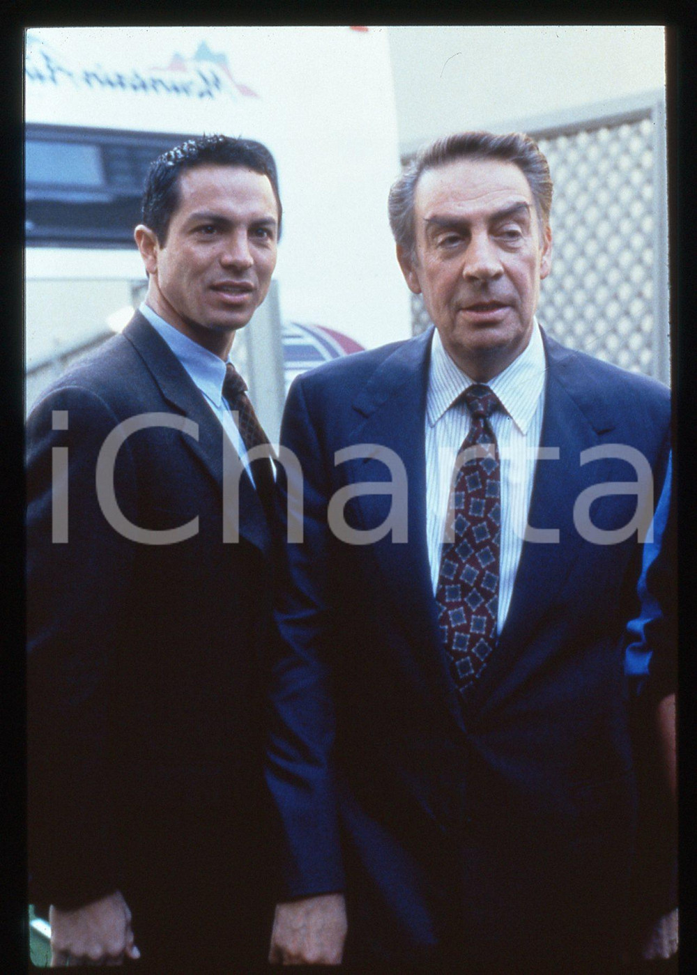 35mm vintage slide* 1995ca LAW & ORDER Jerry ORBACH e Benjamin BRATT