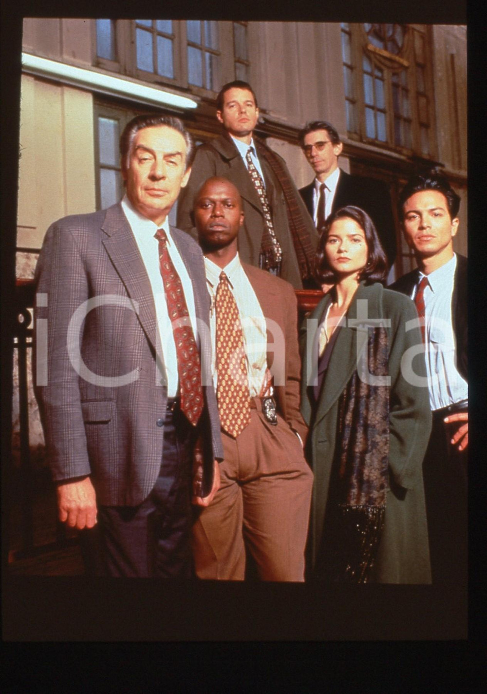 35mm vintage slide* 1995ca LAW & ORDER Jerry ORBACH Benjamin BRATT Carey LOWELL