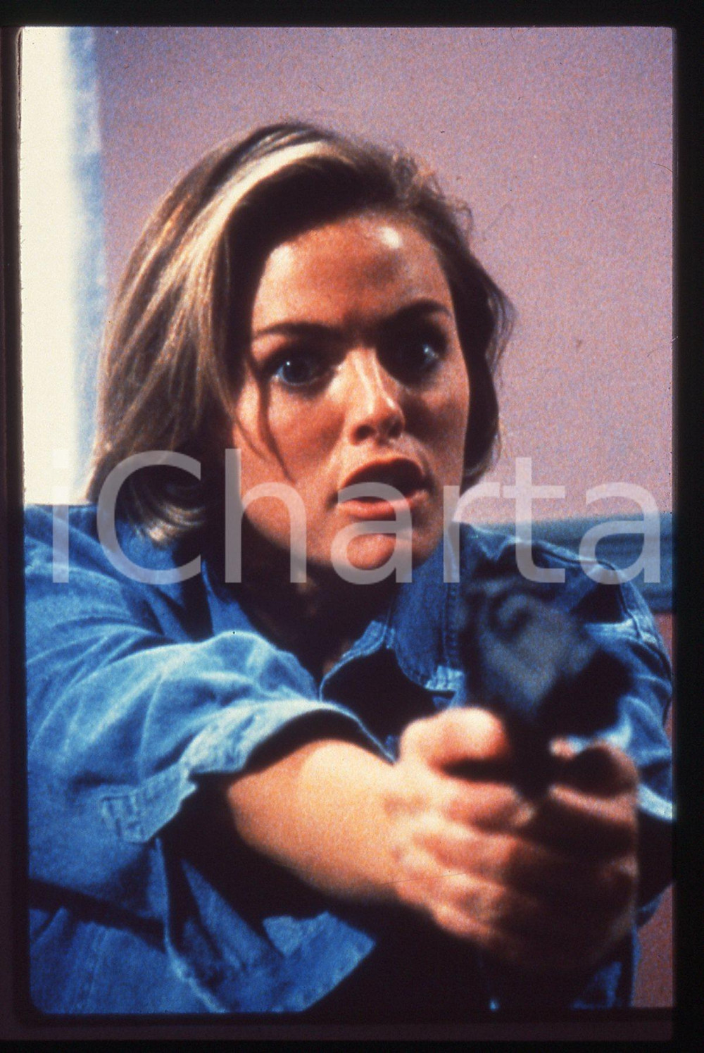 35mm vintage slide* 1991 TIMEBOMB Patsy KENSIT in una scena del film (4)