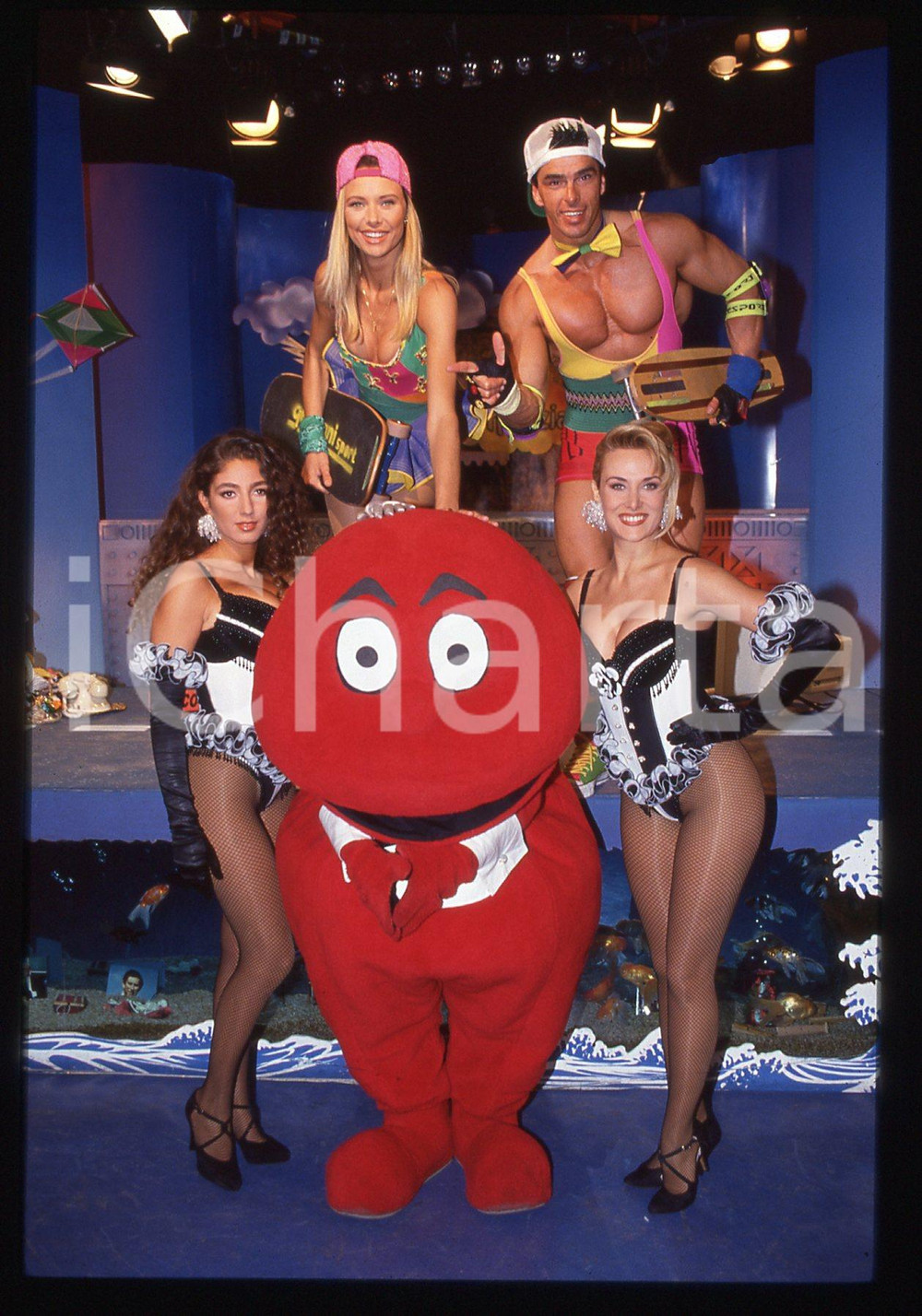 35mm vintage slide* 1993 STRISCIA LA NOTIZIA GABIBBO Fanny CADEO Cecilia BELLI 