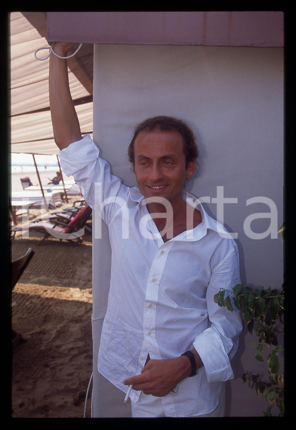 35mm vintage slide* 1995 LIDO VENEZIA Pappi CORSICATO Ritratto con sigaretta *4