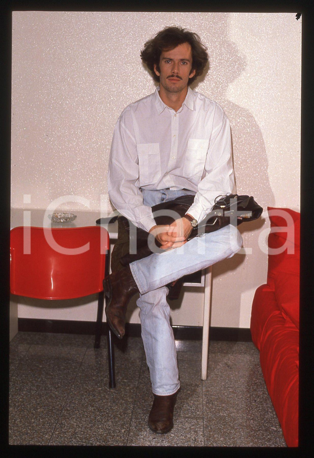 35mm vintage slide* 1990ca CINEMA Christian VADIM Ritratto dell'attore (8)