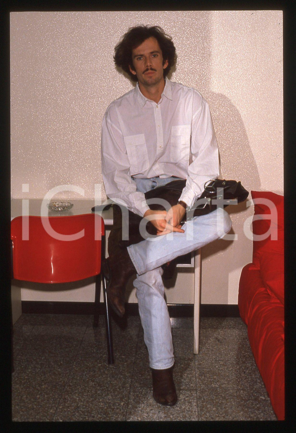 35mm vintage slide* 1990ca CINEMA Christian VADIM Ritratto dell'attore (21)