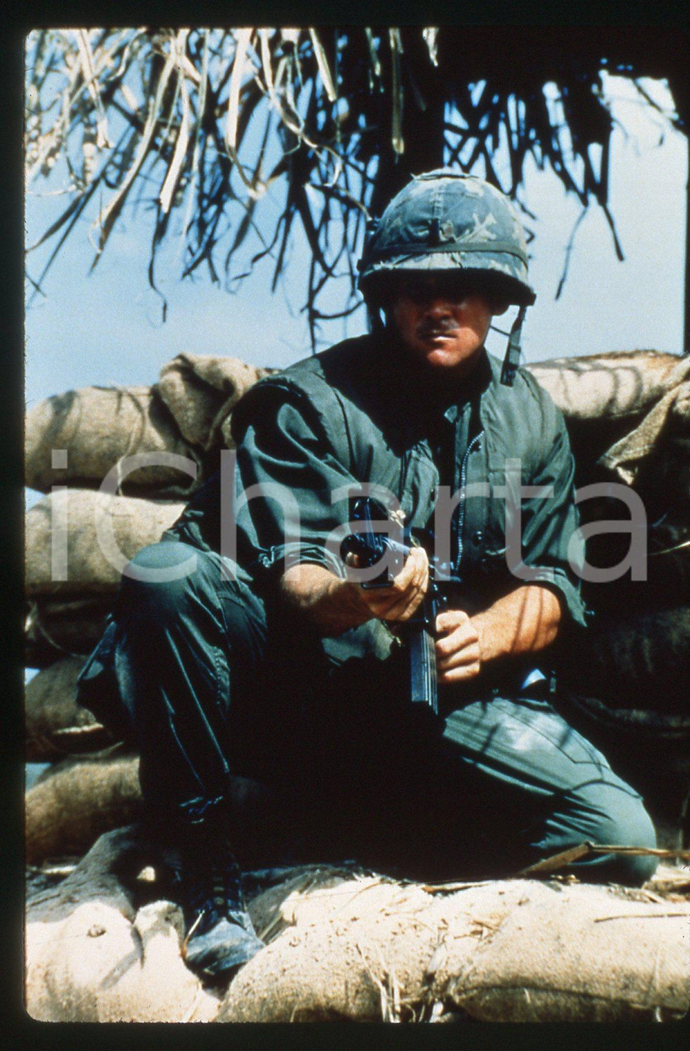 35mm vintage slide* 1988 PLATOON LEADER Michael DUDIKOFF in una scena del film *