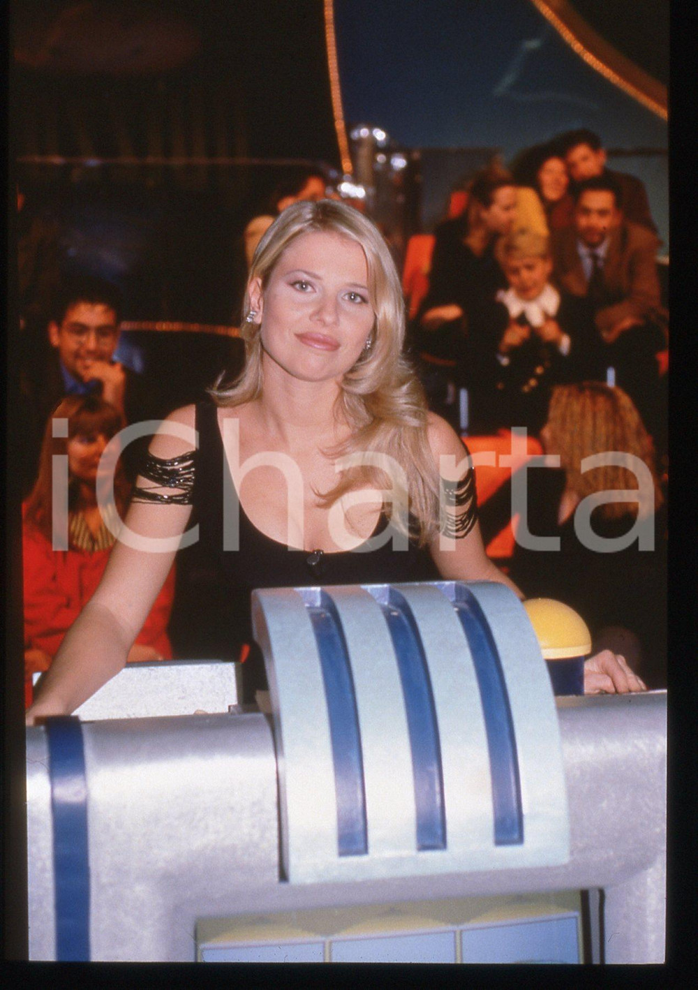 35mm vintage slide* 1998 ITALIA 1 Laura FREDDI al programma IL QUIZZONE 